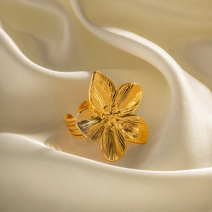 Coastal Summer Gold Plated Flower Ring