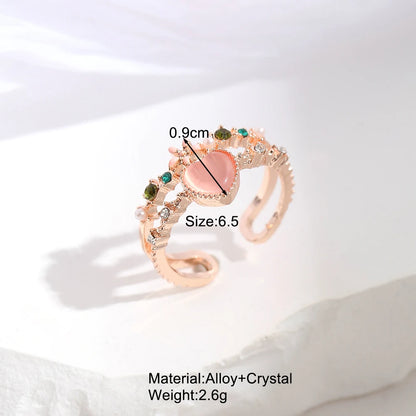 Whimsical Peach Rose Gold Ring