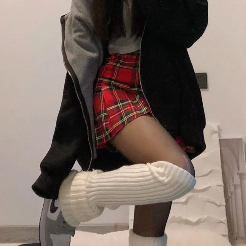 Preppy Plaid Pleated Mini Skirt