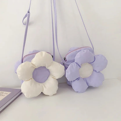 Puffy Flower Crossbody Bag