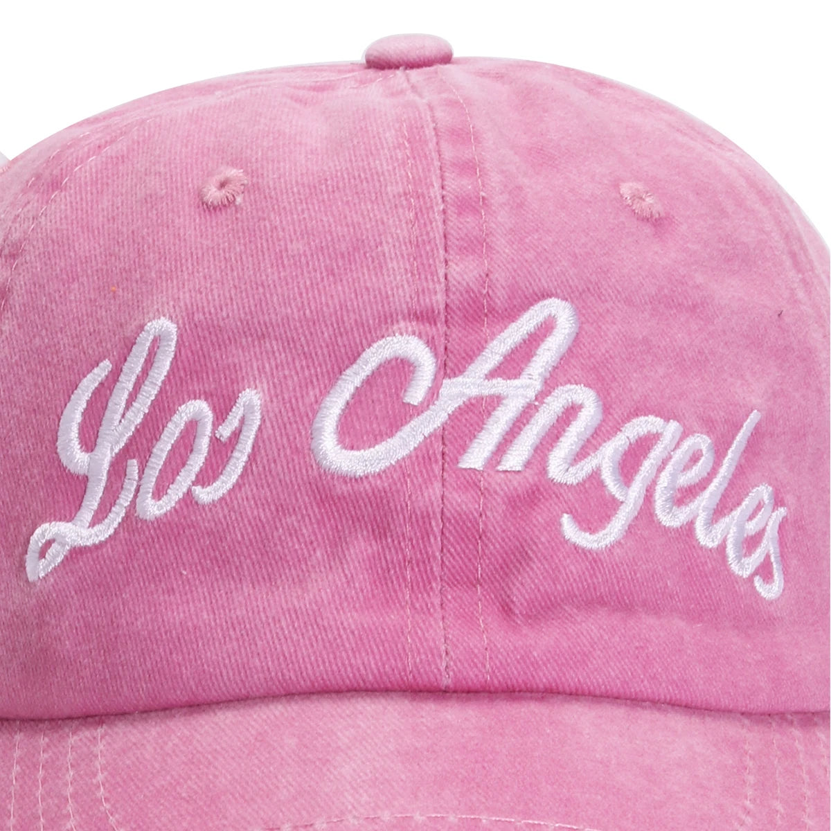 Pink Los Angeles Embroidered Baseball Cap