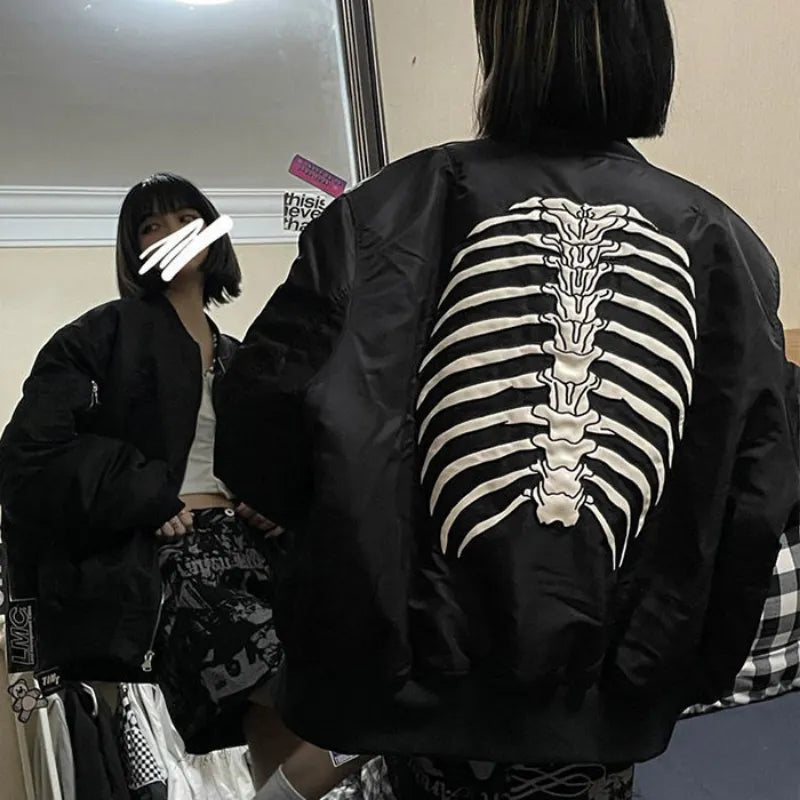 Vintage Skull Bomber Jacket