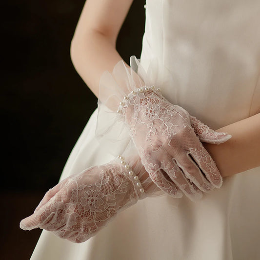Balletcore White Lace Gloves