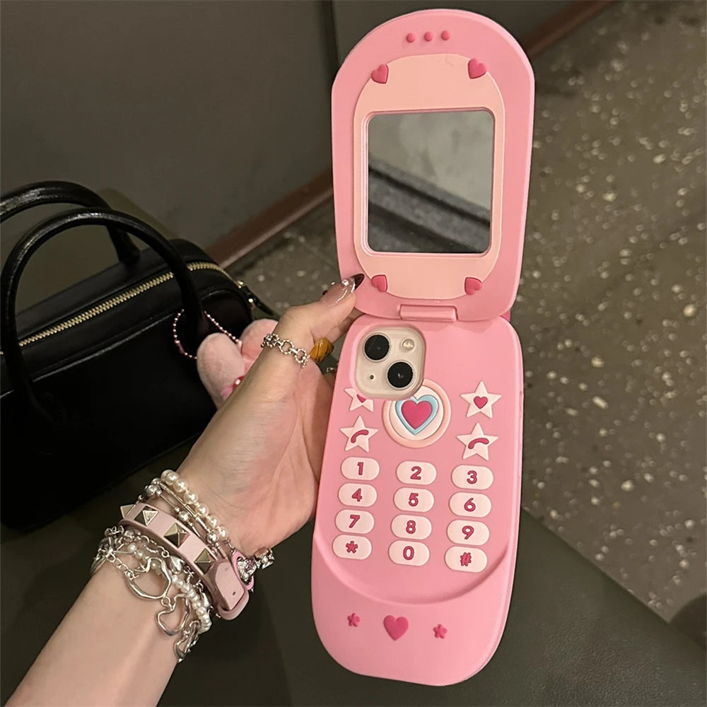 3D Pink Cellphone iPhone Case