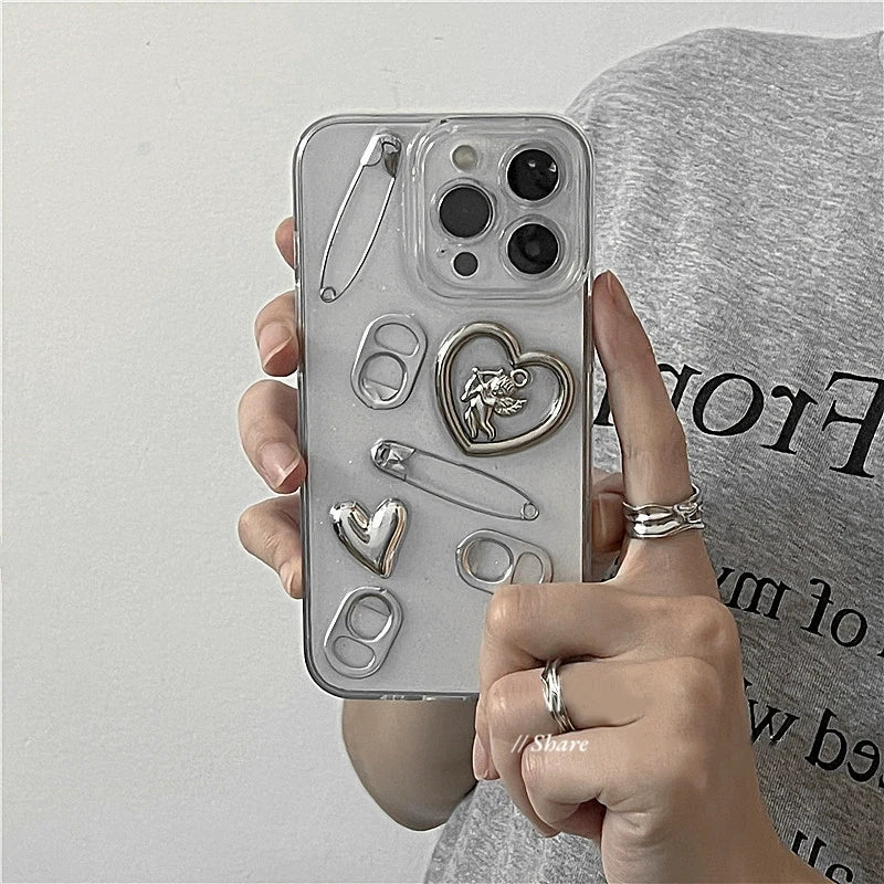 Metal Heart iPhone Case