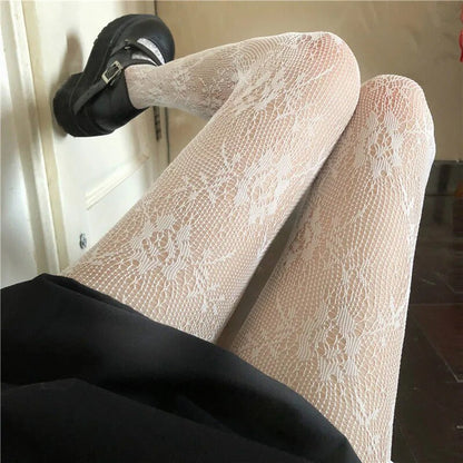 White Lolita Mesh Stockings