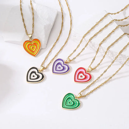 Y2K Candy Heart Pendant Necklace