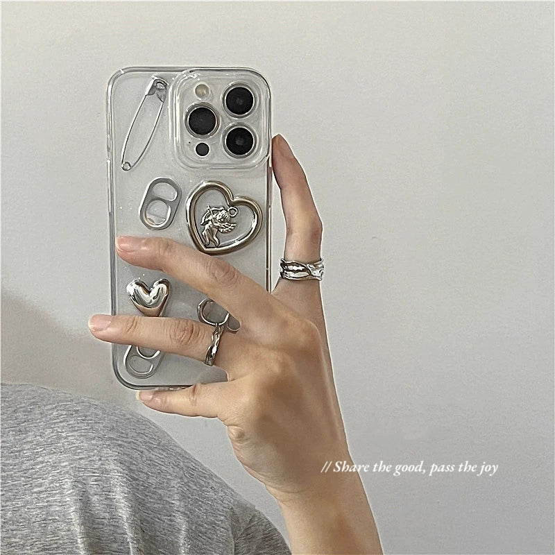 Metal Heart iPhone Case