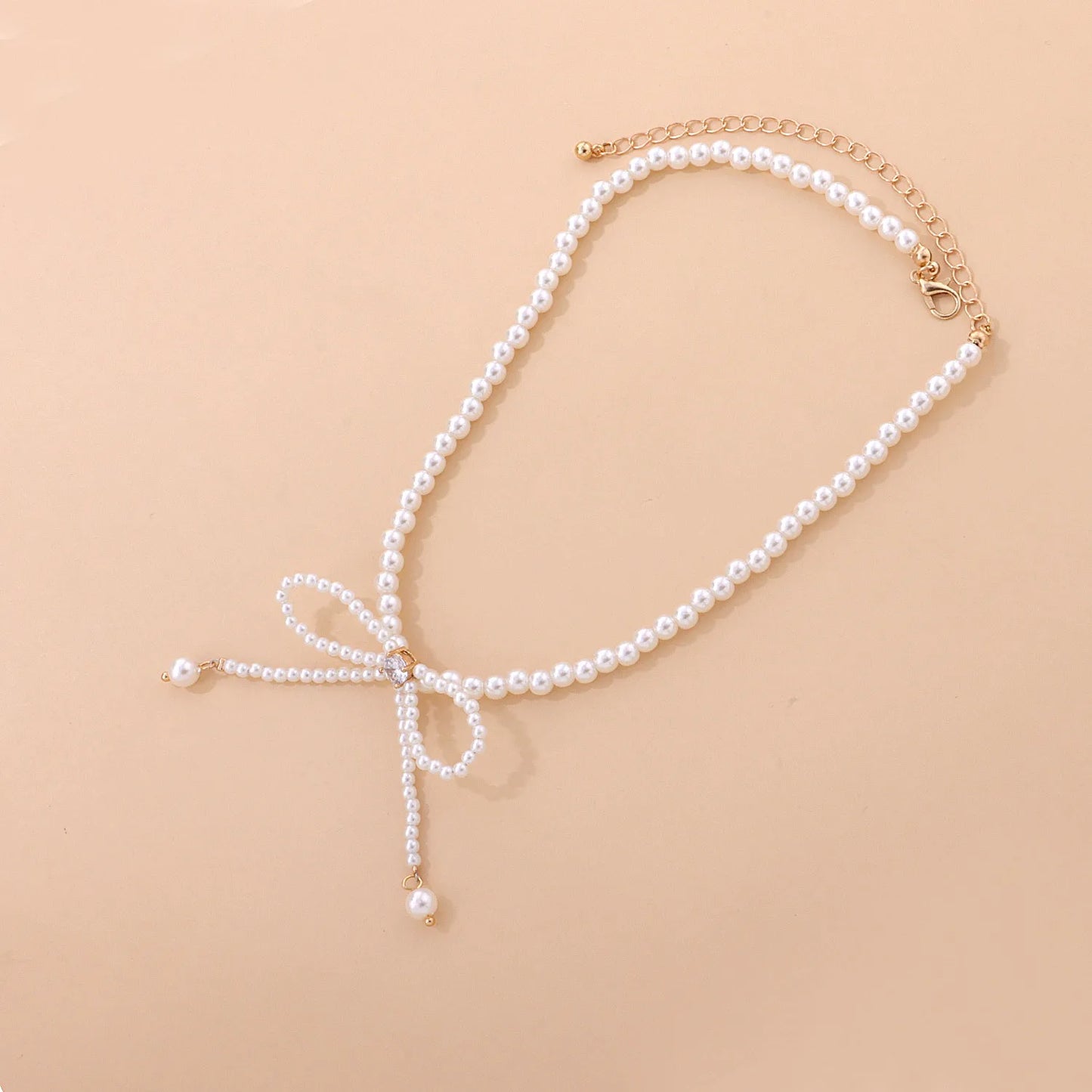 Dollette Pearl Bowknot Necklace