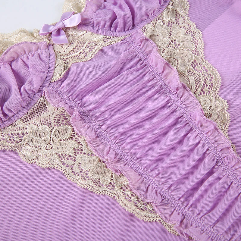 Y2K Lace Stitching Camisole