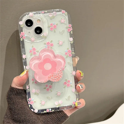 3D Pink Flower iPhone Case