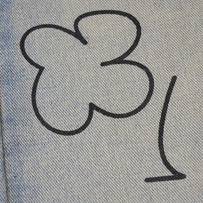 Y2K Marker Doodle Baggy Jeans
