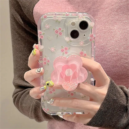 3D Pink Flower iPhone Case