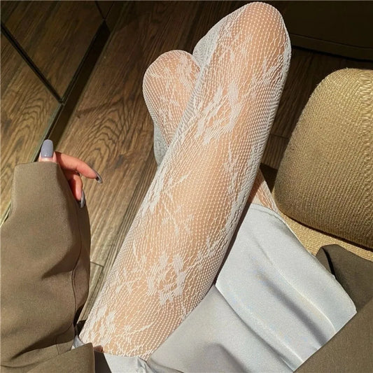White Lolita Mesh Stockings
