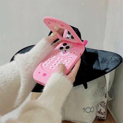 3D Pink Cellphone iPhone Case