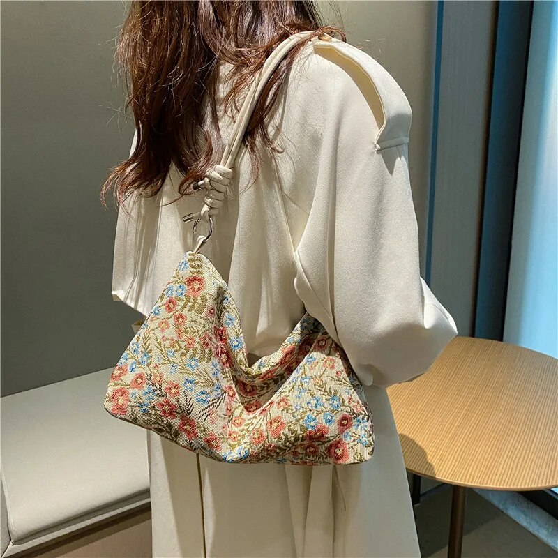 Jacquard Embroidery Shoulder Bag