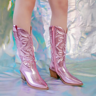 Barbara Metallic Cowboy Boots – Kultur and Co