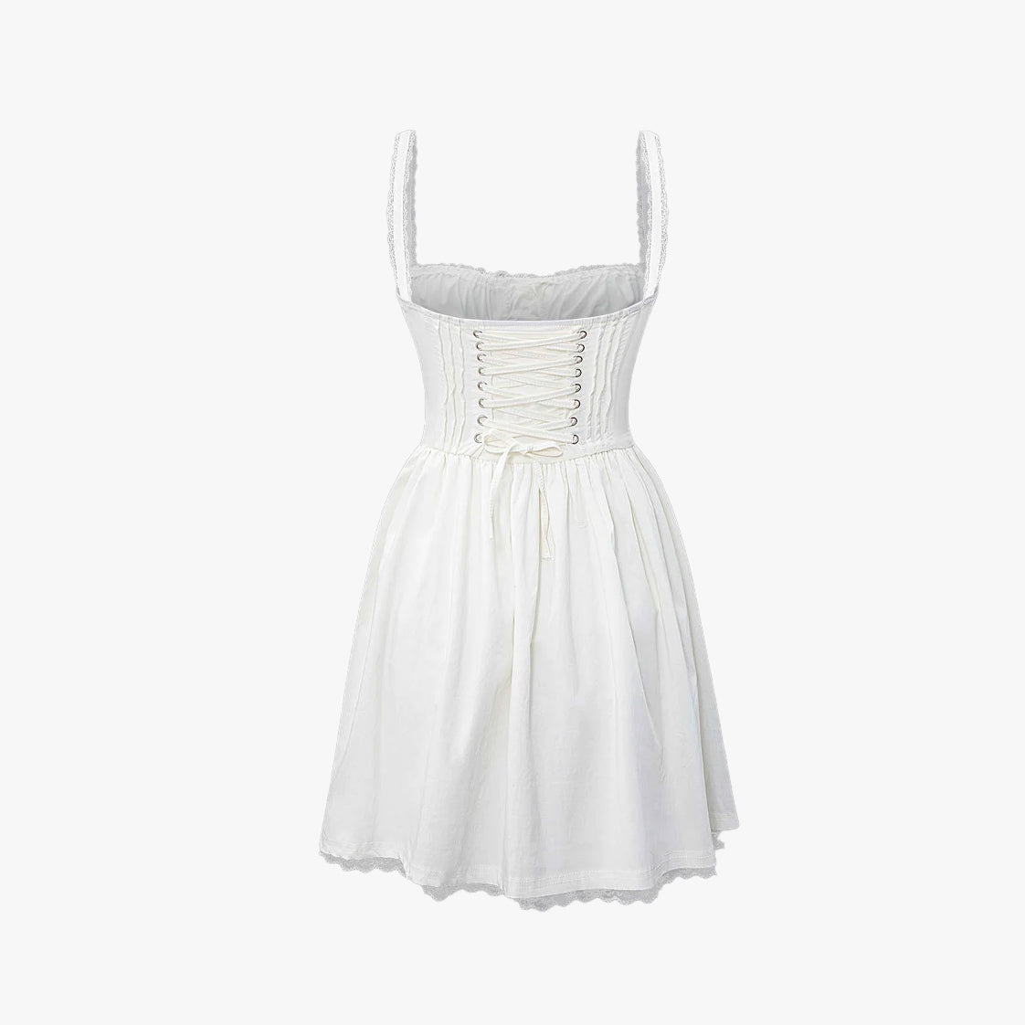 Coquette Lace Trim Corset Dress