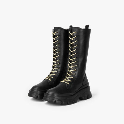 Raven Platform Lace-up Boots