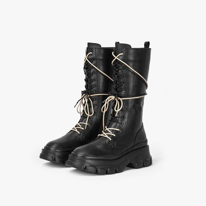 Raven Platform Lace-up Boots