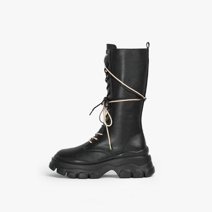 Raven Platform Lace-up Boots