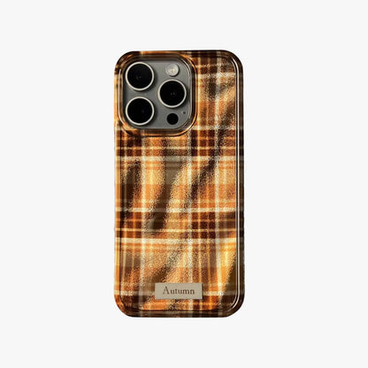 Glistening Autumn Plaid iPhone Case