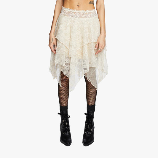 Blokette Core Asymmetrical Lace Skirt
