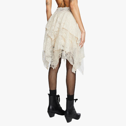 Blokette Core Asymmetrical Lace Skirt