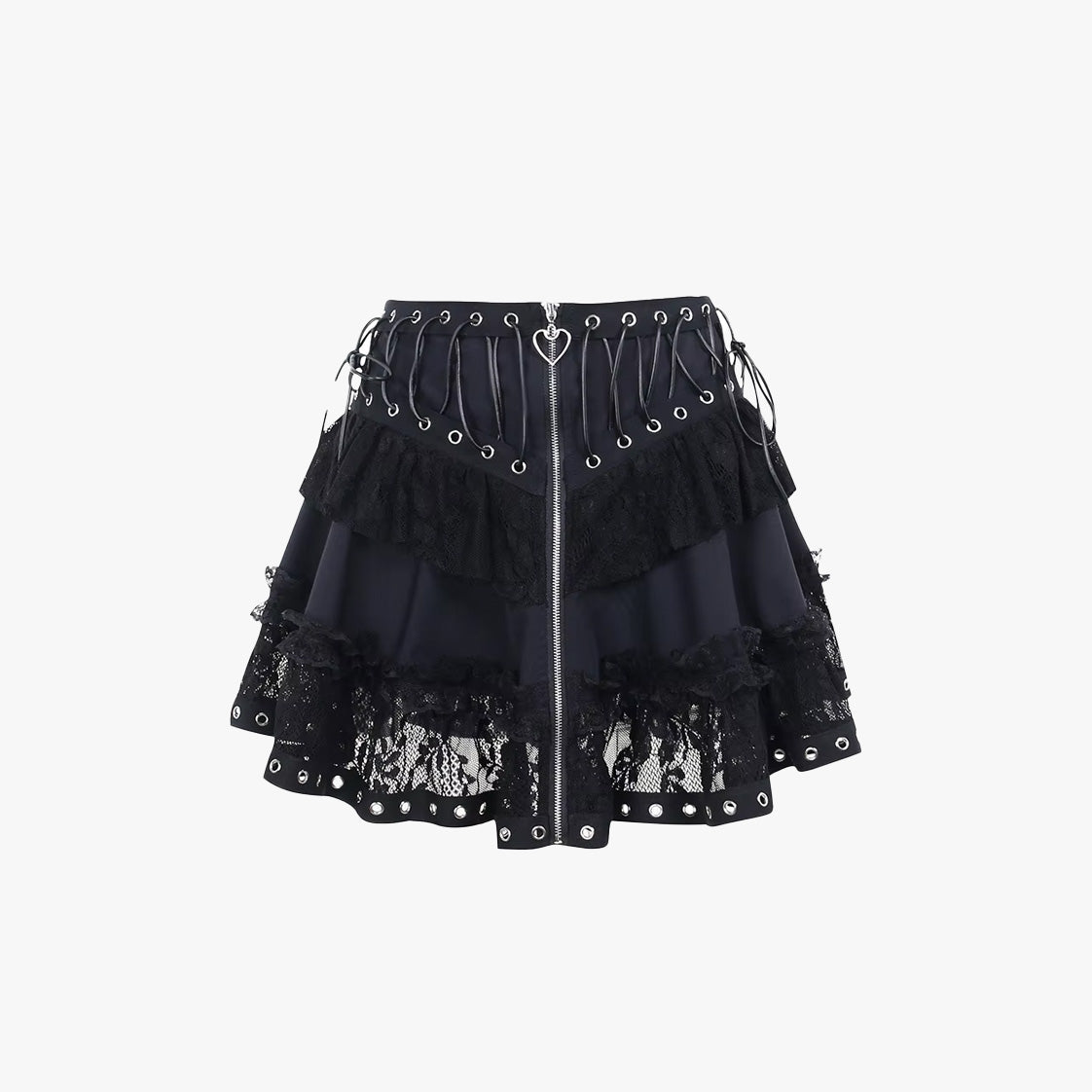Goth Punk High Waisted Mini Skirt
