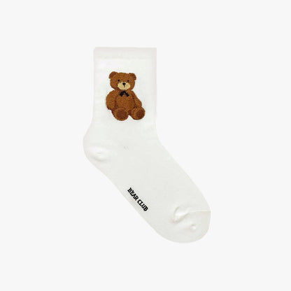 Fluffy Brown Bear Socks