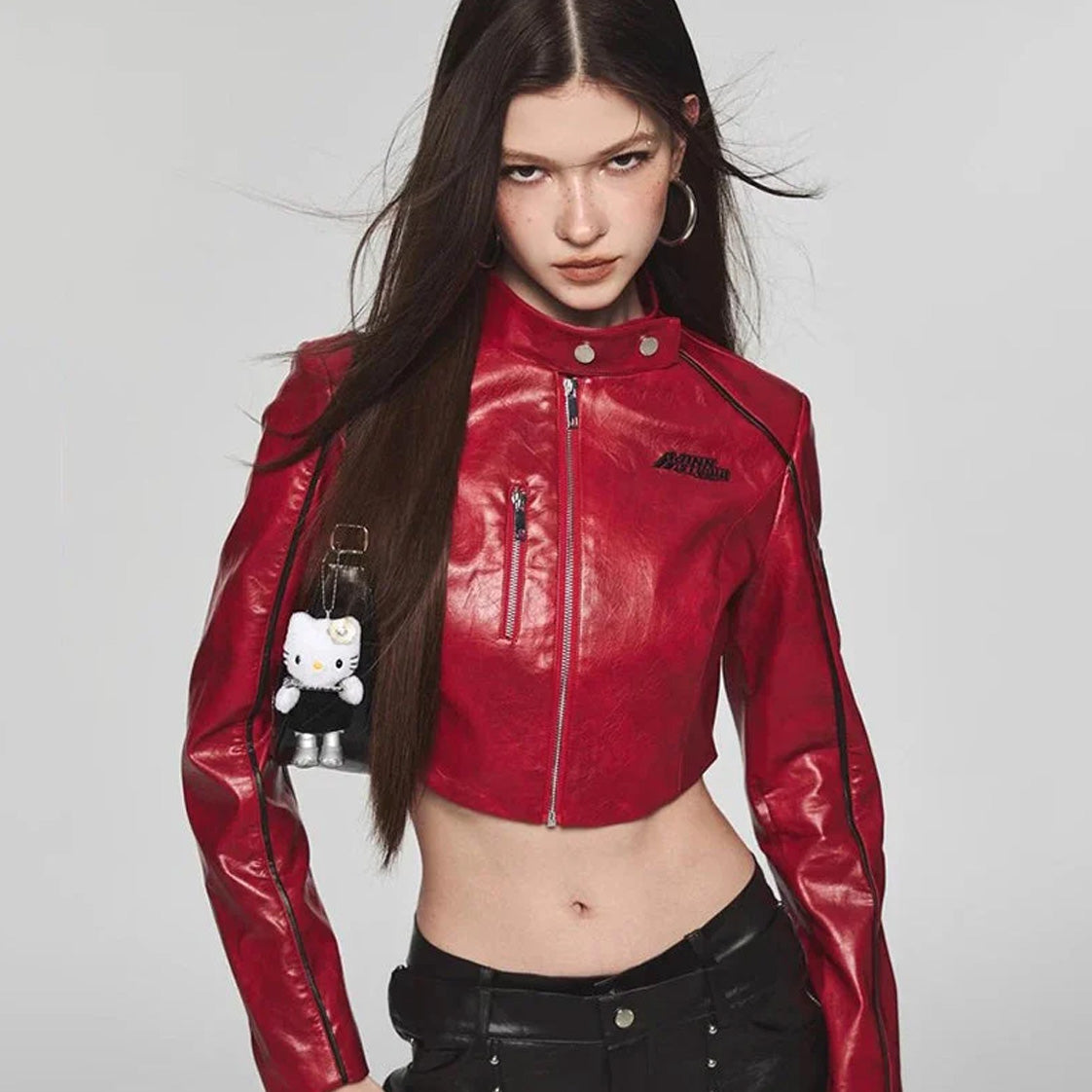 Blokette Cropped Moto Jacket