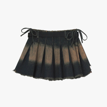 Y2K Distressed Low Waist Mini Skirt