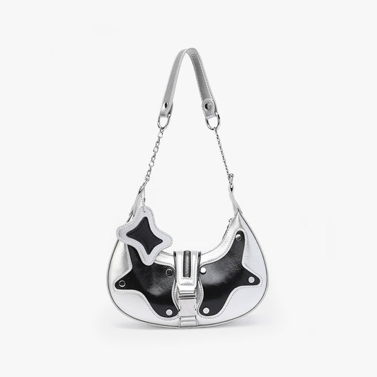Y2K Contrast Baguette Handbag