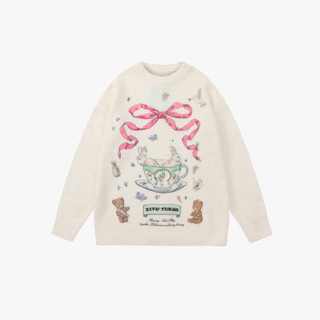 Vintage Dollette Rabbit Fuzzy Sweater