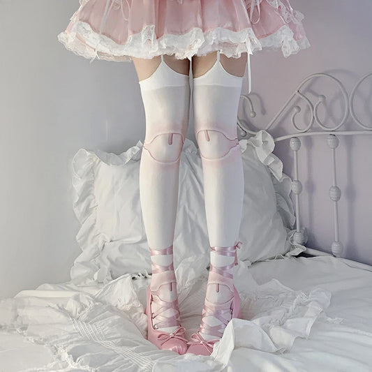 Kawaii Doll Knees Lolita Velvet Stockings