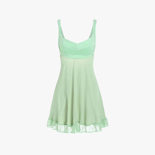 Fairycore Backless Ruffle Dress