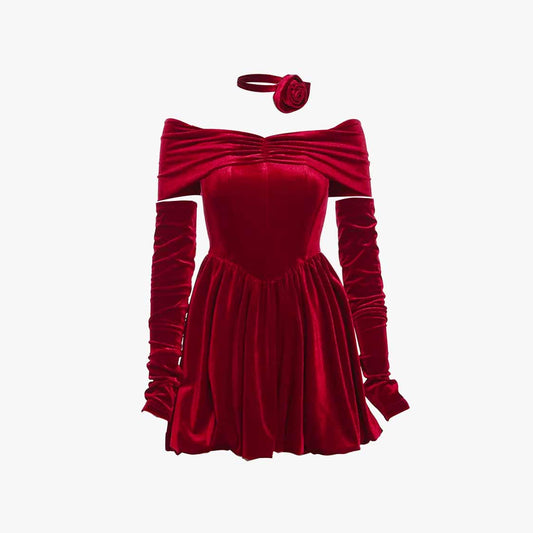 Romantic Goth Velvet Corset Dress
