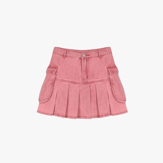 Y2k Pink Cargo Mini Skirt