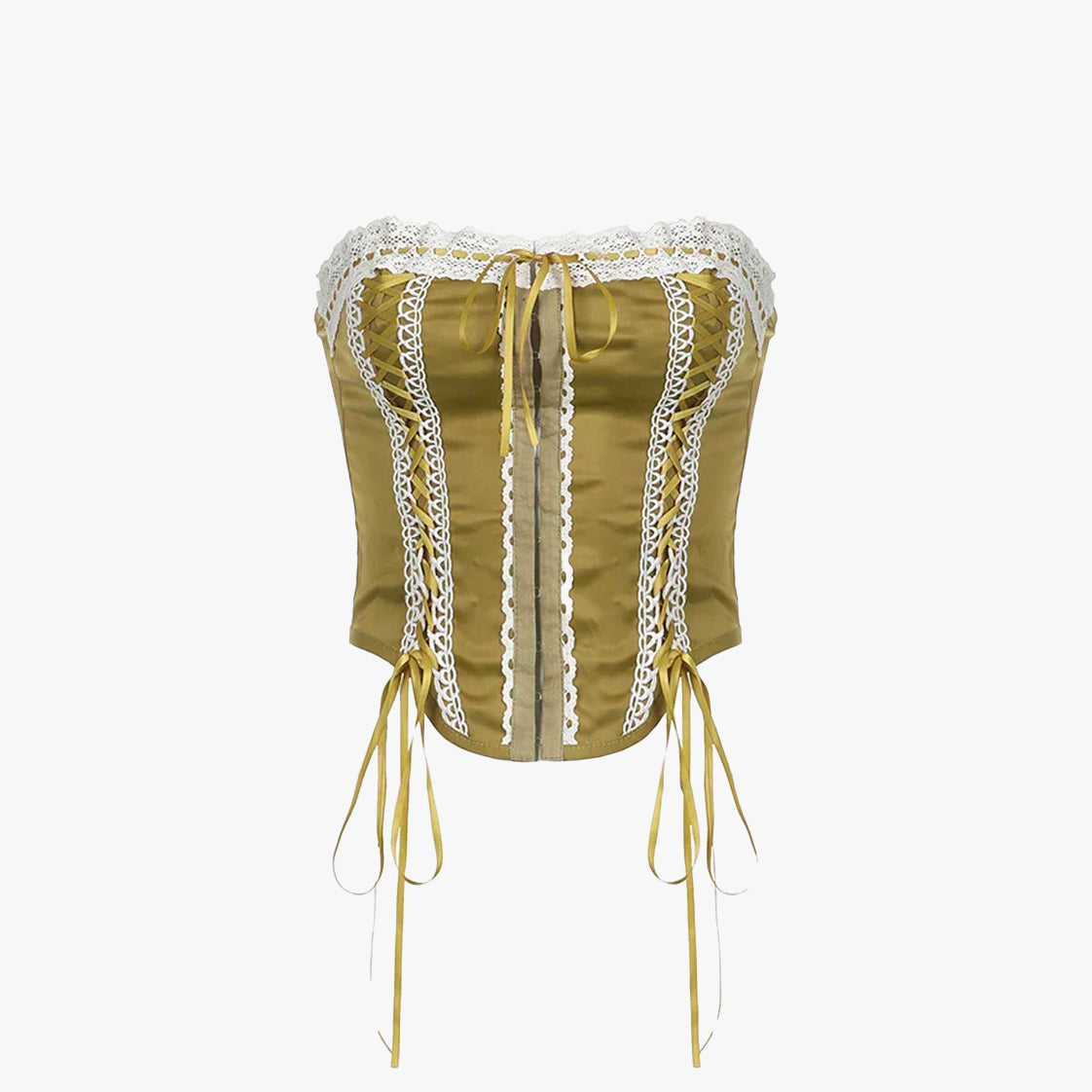 Fairy Satin Lace-up Corset Top