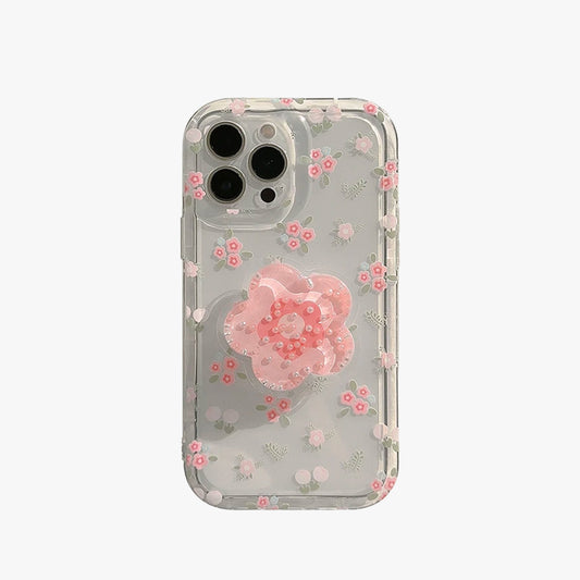 3D Pink Flower iPhone Case