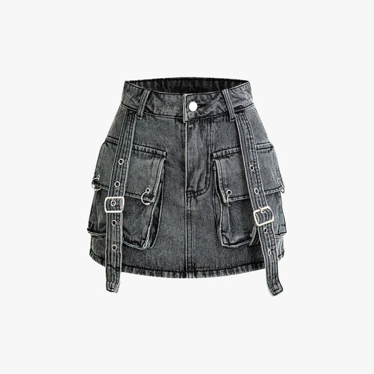 Y2k Maxi Pockets Cargo Mini Skirt