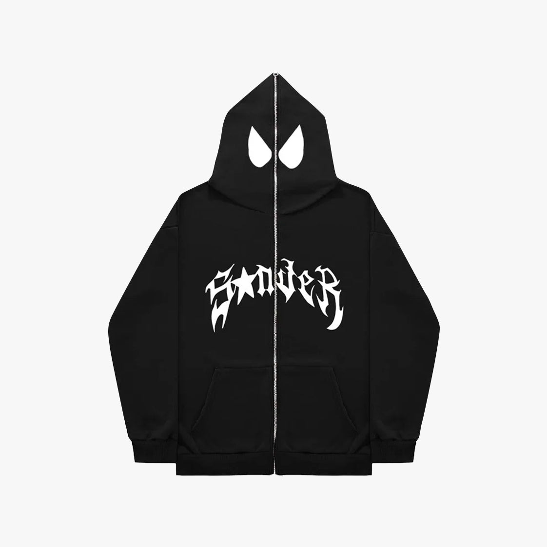 Y2k Spider Oversized Zip Up Hoodie