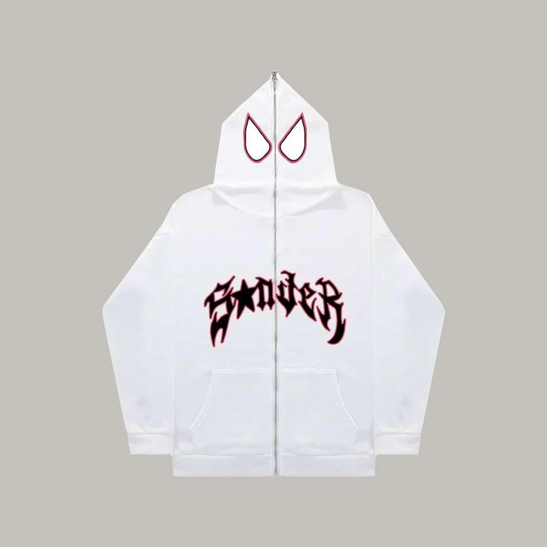 Y2k Spider Oversized Zip Up Hoodie