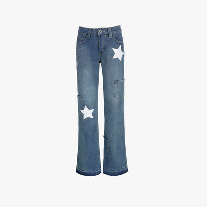 Y2k Star Low Waisted Cargo Jeans – Kultur and Co