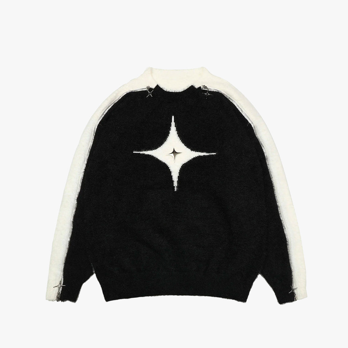 Hollow Star Open-Shoulder Sweater