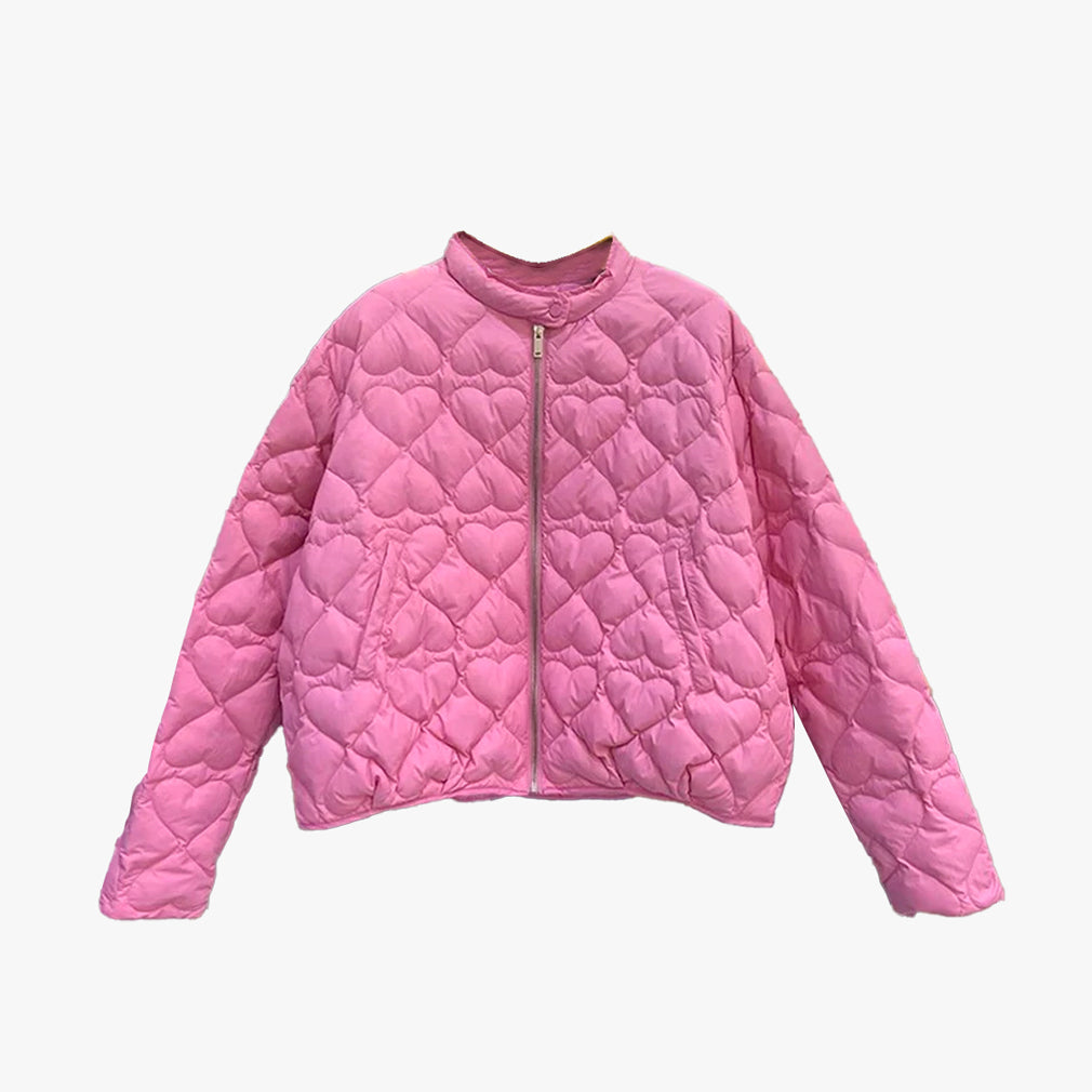Pink Hearts Padded Jacket