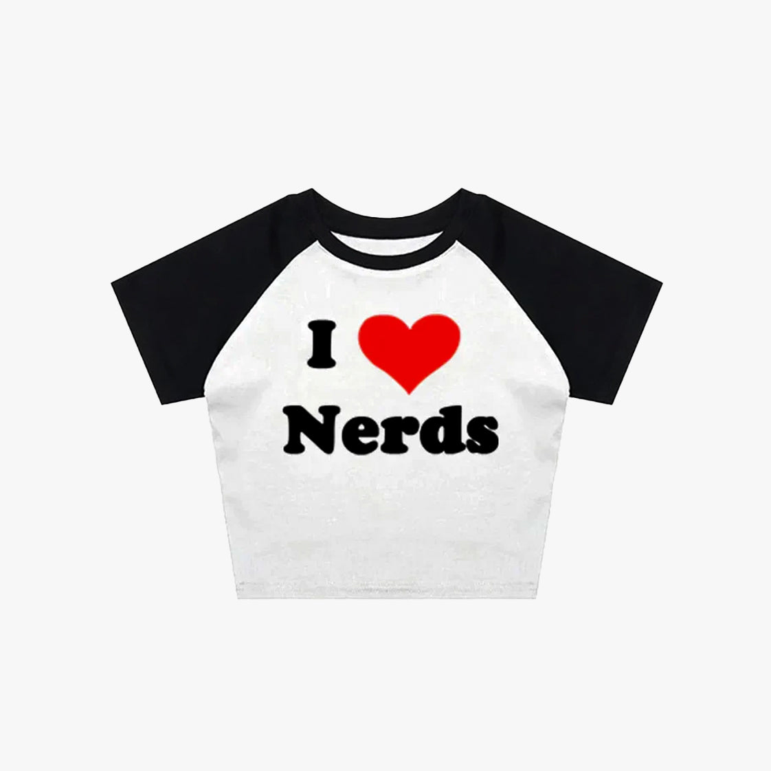 2000s I Love Nerds Crop Top