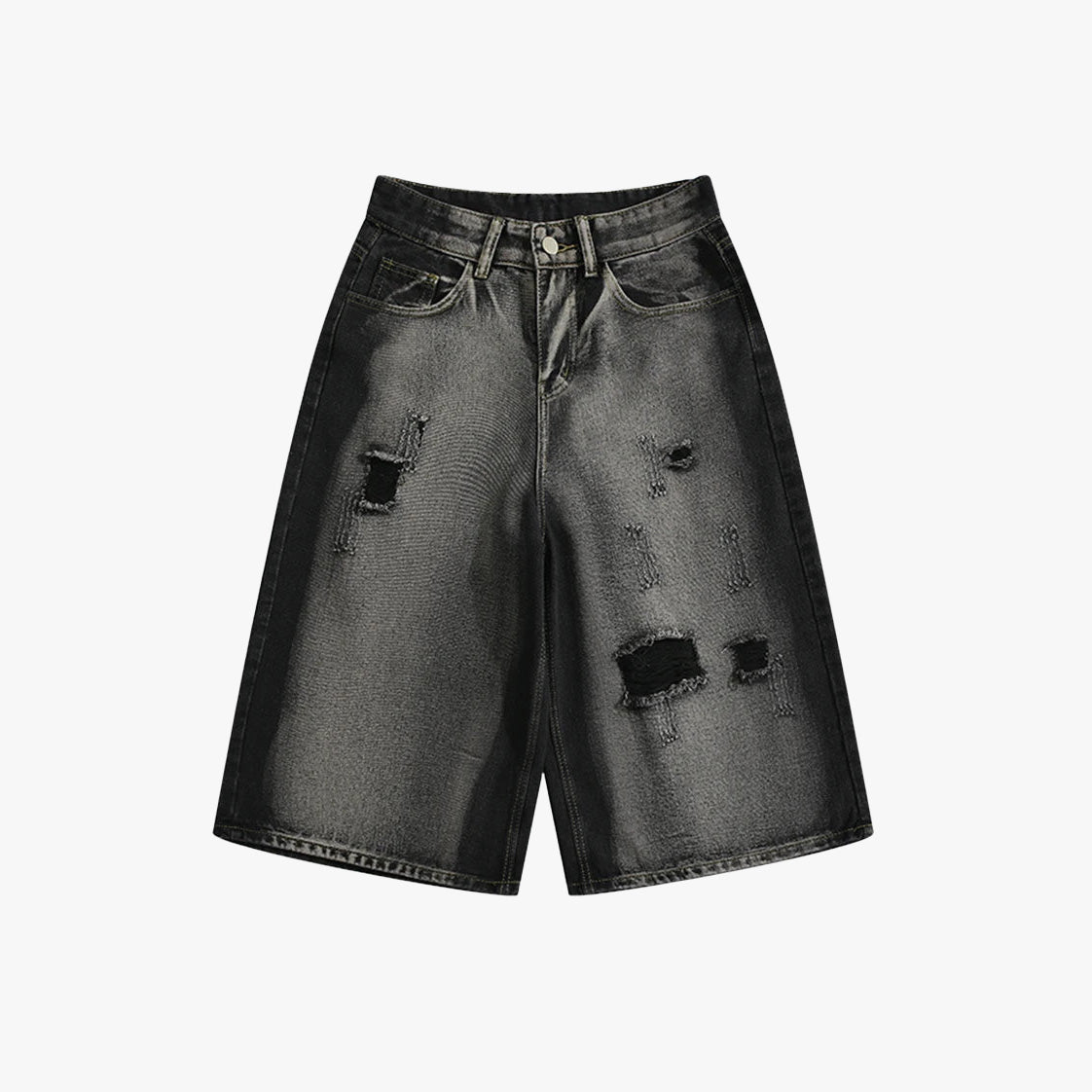 Men's Aesthetic Distressed Loose Shorts