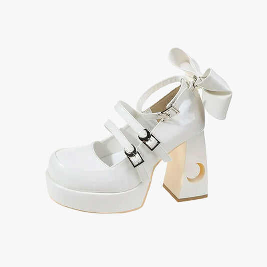 Moon Angel Chunky Platform Heels