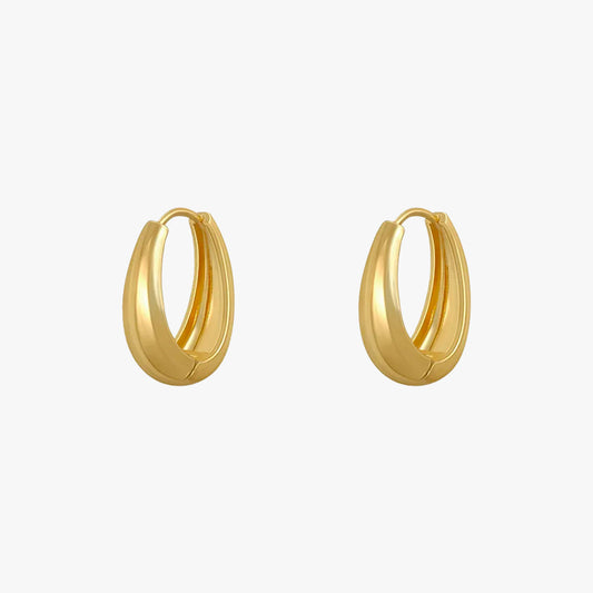 Croissant Gold Hoop Earrings